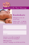 Ansicht der Wilai Massage Kundenkarte